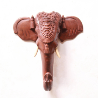 Wooden Elephant Head Models
